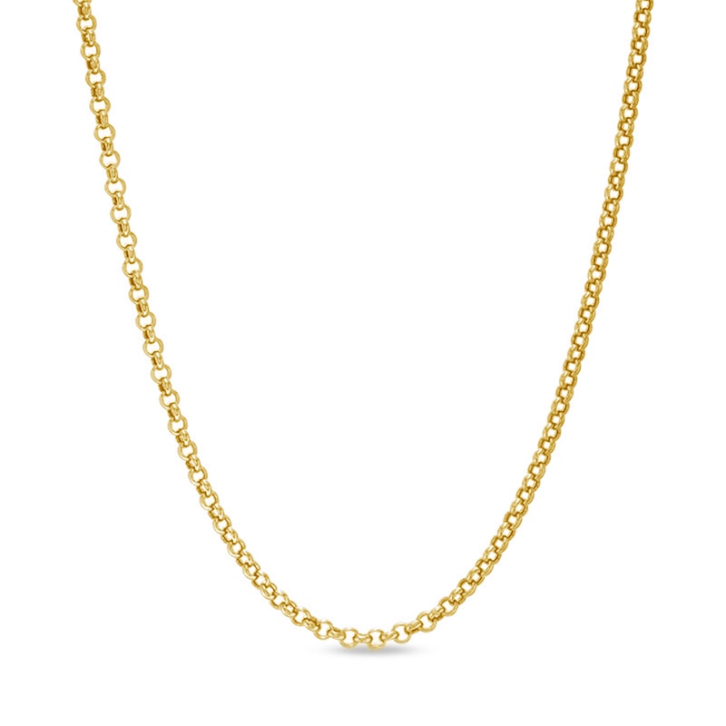 Main Image 1 of 2.5mm Rolo Chain Necklace in Hollow 14K Gold - 20"