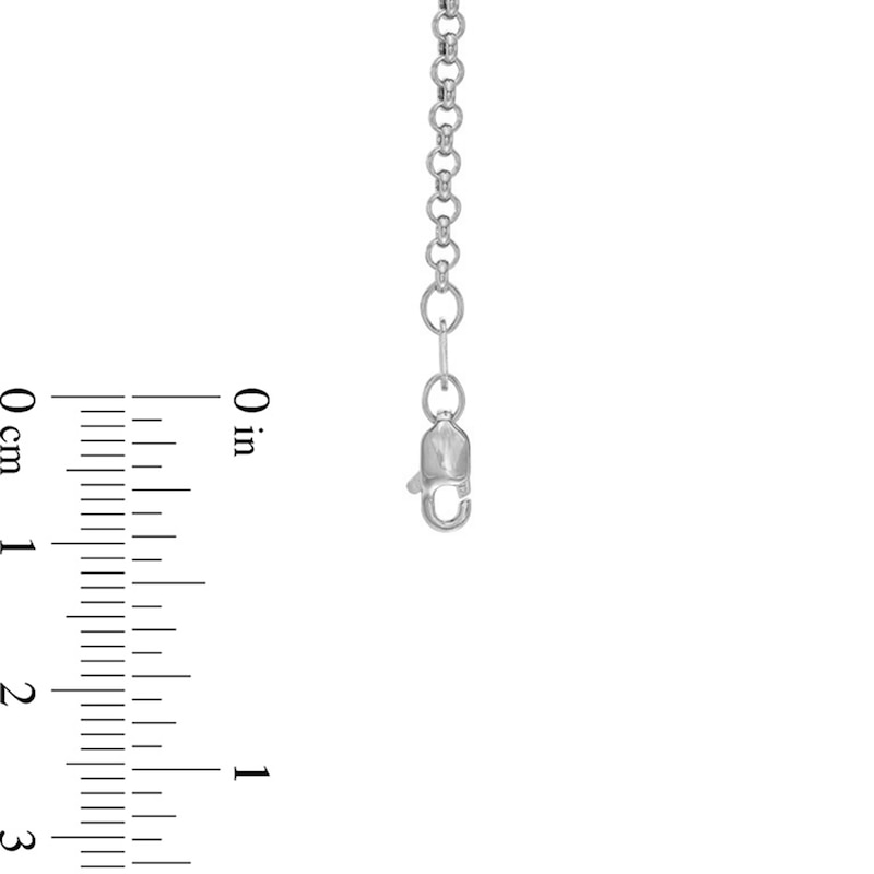 Main Image 2 of 2.5mm Rolo Chain Necklace in Hollow 14K White Gold - 18"