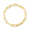 Thumbnail Image 1 of 6.1mm Paper Clip Chain Bracelet in Hollow 14K Gold - 7.5”
