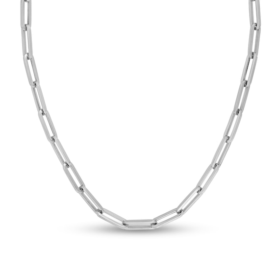 6.1mm Paper Clip Chain Necklace in Hollow 14K Gold