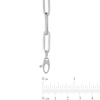 Thumbnail Image 3 of 6.1mm Paper Clip Chain Necklace in Hollow 14K White Gold - 18”