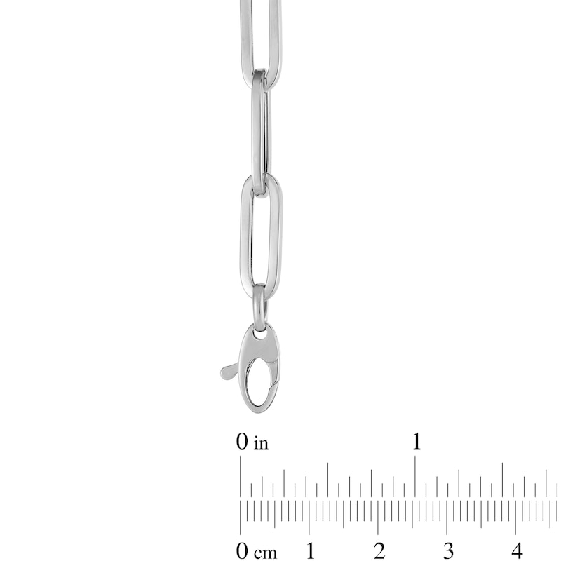 Main Image 3 of 6.1mm Paper Clip Chain Necklace in Hollow 14K White Gold - 18”