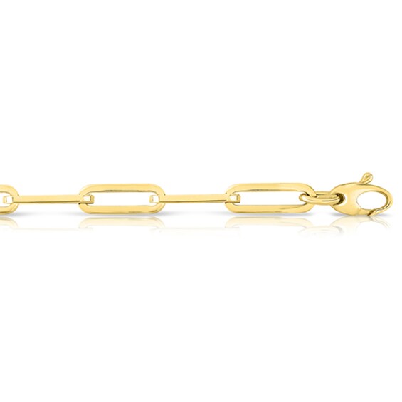 6.1mm Paper Clip Chain Necklace in Hollow 14K Gold - 24â