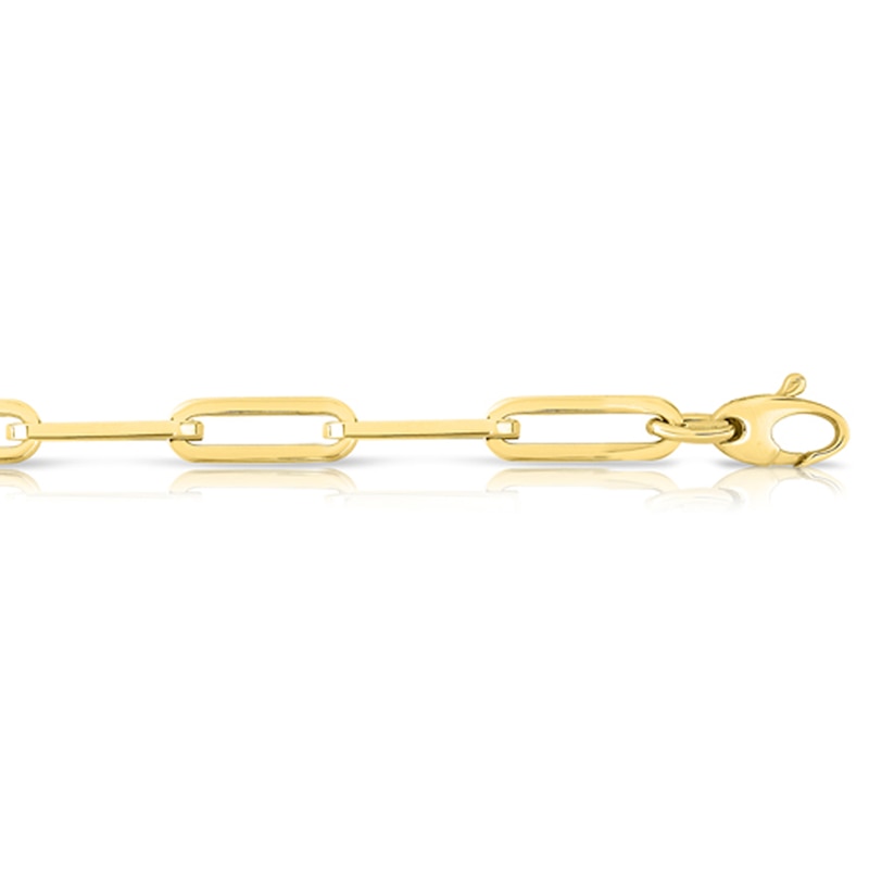 Main Image 2 of 6.1mm Paper Clip Chain Necklace in Hollow 14K Gold - 24”
