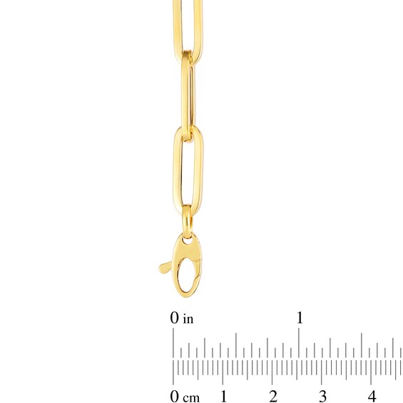 6.1mm Paper Clip Chain Necklace in Hollow 14K Gold - 24â