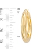 Thumbnail Image 3 of 30.0mm Tube Hoop Earrings in Hollow 14K Gold