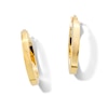 Thumbnail Image 1 of 22.0mm Square Tube Oval Hoop Earrings in Hollow 14K Gold