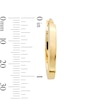 Thumbnail Image 3 of 22.0mm Square Tube Oval Hoop Earrings in Hollow 14K Gold
