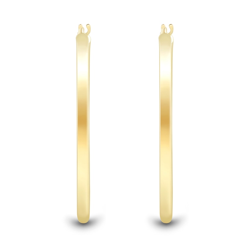 Main Image 2 of 30.0mm Oval Tube Hoop Earrings in Hollow 14K Gold