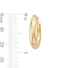 Thumbnail Image 3 of 20.0mm Tube Hoop Earrings in Hollow 10K Gold