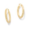 Thumbnail Image 1 of 30.0mm Diamond-Cut Tube Hoop Earrings in Hollow 14K Gold