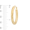 Thumbnail Image 3 of 30.0mm Diamond-Cut Tube Hoop Earrings in Hollow 14K Gold