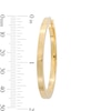 Thumbnail Image 3 of 40.0mm Square Tube Hoop Earrings in Hollow 14K Gold