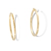 Thumbnail Image 1 of 40.0mm Square Tube Hoop Earrings in Hollow 14K Gold