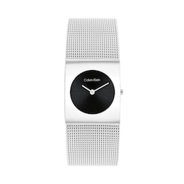 Ladies’ Calvin Klein Pulse Square Mesh Watch with Black Dial (Model: 25100061)