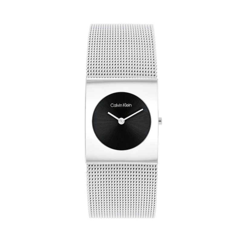 Main Image 1 of Ladies’ Calvin Klein Pulse Square Mesh Watch with Black Dial (Model: 25100061)