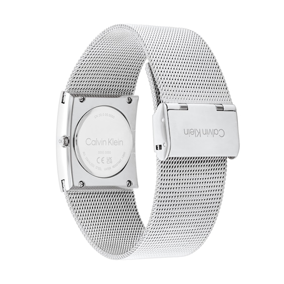 Ladiesâ Calvin Klein Pulse Square Mesh Watch with Black Dial (Model: 25100061)