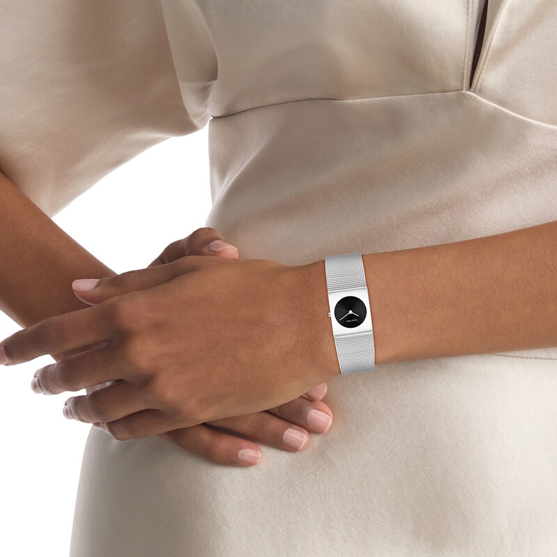 Main Image 4 of Ladies’ Calvin Klein Pulse Square Mesh Watch with Black Dial (Model: 25100061)