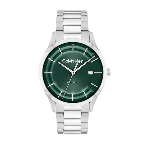 Menâs Calvin Klein Iconic Automatic Watch with Green Dial (Model: 25300022)