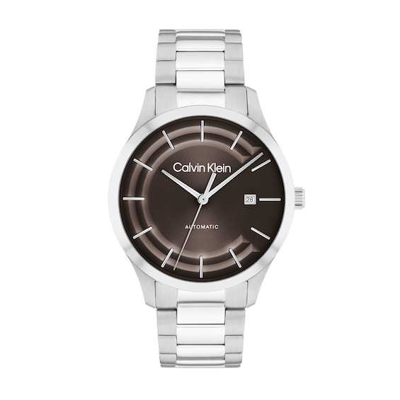 Menâs Calvin Klein Iconic Automatic Watch with Brown Dial (Model: 25300024)