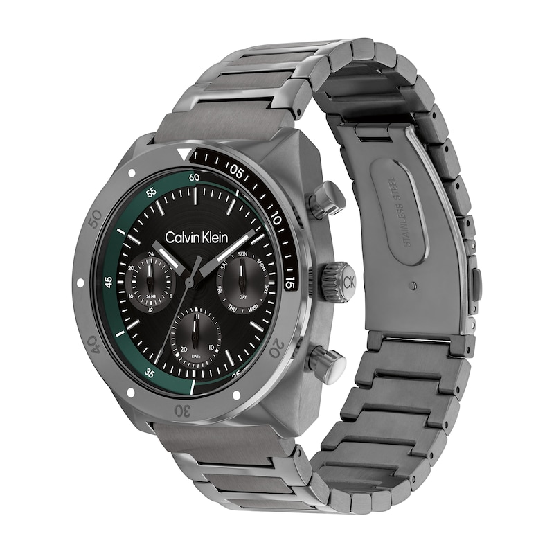 Main Image 2 of Men’s Calvin Klein Flex Grey IP Chronograph Watch with Black Dial (Model: 25200466)