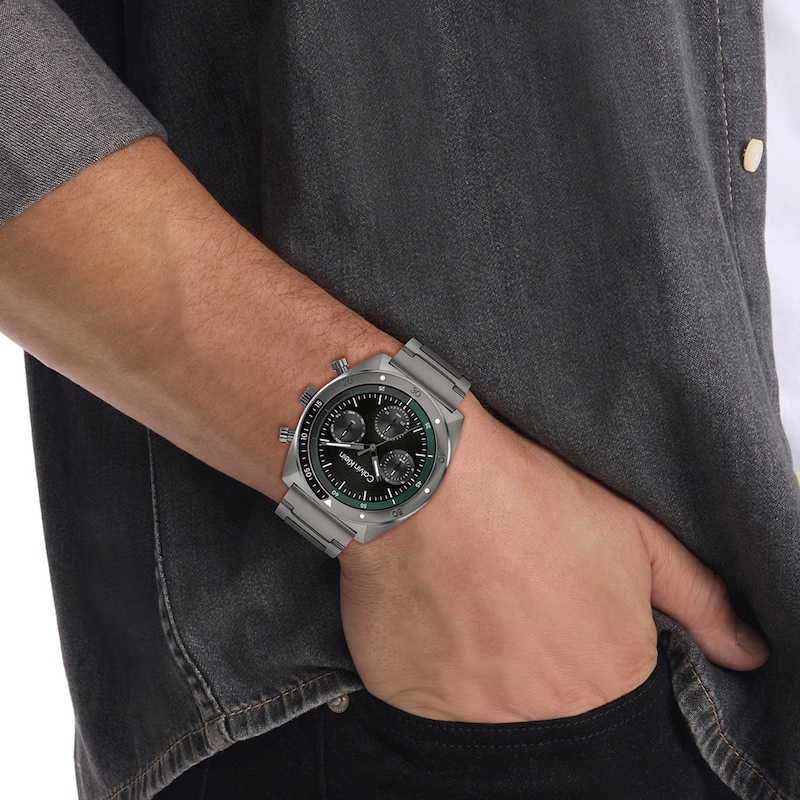 Main Image 4 of Men’s Calvin Klein Flex Grey IP Chronograph Watch with Black Dial (Model: 25200466)