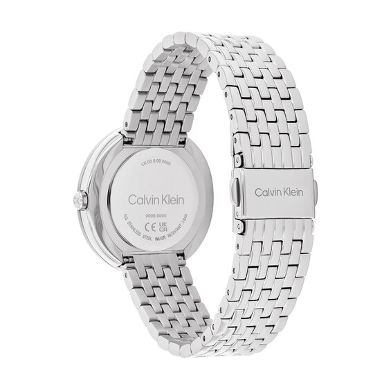 Ladiesâ Calvin Klein Twisted Bezel Watch with Red Dial (Model: 25100064)