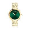 Thumbnail Image 1 of Ladies’ Calvin Klein Twisted Bezel Gold-Tone IP Watch with Green Dial (Model: 25300066)