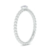 Thumbnail Image 2 of Tanzanite Bezel-Set Solitaire Beaded Stackable Ring in 10K White Gold