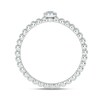 Thumbnail Image 3 of Tanzanite Bezel-Set Solitaire Beaded Stackable Ring in 10K White Gold