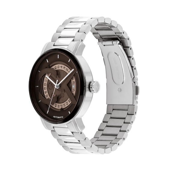 Menâs Calvin Klein Iconic Automatic Watch with Brown Dial (Model: 25300018)