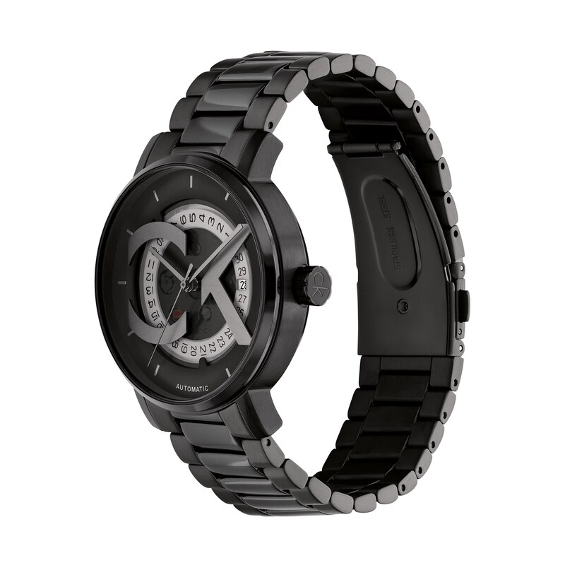 Main Image 2 of Men’s Calvin Klein Iconic Black IP Automatic Watch with Black Dial (Model: 25300017)