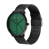 Thumbnail Image 2 of Men’s Calvin Klein Iconic Black IP Mesh Watch with Textured Green Dial (Model: 25300013)