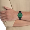 Thumbnail Image 4 of Men’s Calvin Klein Iconic Black IP Mesh Watch with Textured Green Dial (Model: 25300013)