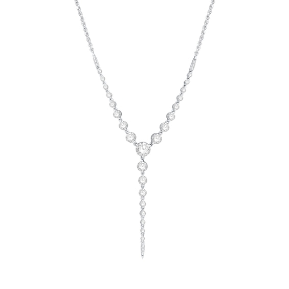 2 CT. T.w. Certified Lab-Grown Diamond "Y" Necklace in 10K White Gold (F/Vs2) - 19"