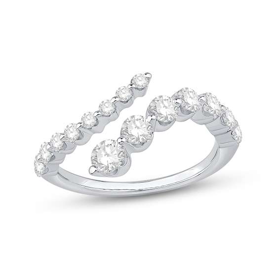 1 CT. T.w. Certified Lab-Grown Diamond Bypass Ring in 10K White Gold (F/Vs2)
