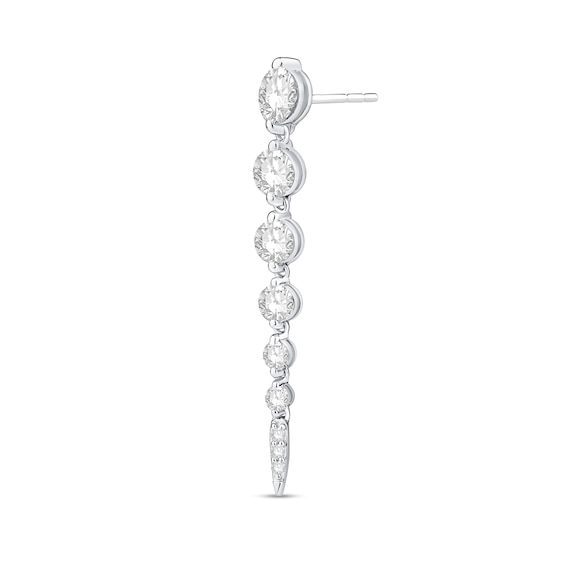 2 CT. T.w. Certified Lab-Grown Diamond Vertical Drop Earrings in 10K White Gold (F/Vs2)
