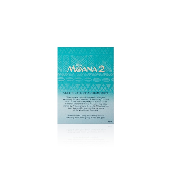 Collector's Edition Enchanted Disney Moana 2 Oval Scheelite and Diamond Bypass Wave Ring in Sterling Silver