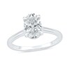 Thumbnail Image 1 of 2 CT. Oval Certified Diamond Solitaire Engagement Ring in 14K White Gold (G/I1)