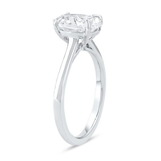 2 CT. Oval Certified Diamond Solitaire Engagement Ring in 14K White Gold (G/I1)