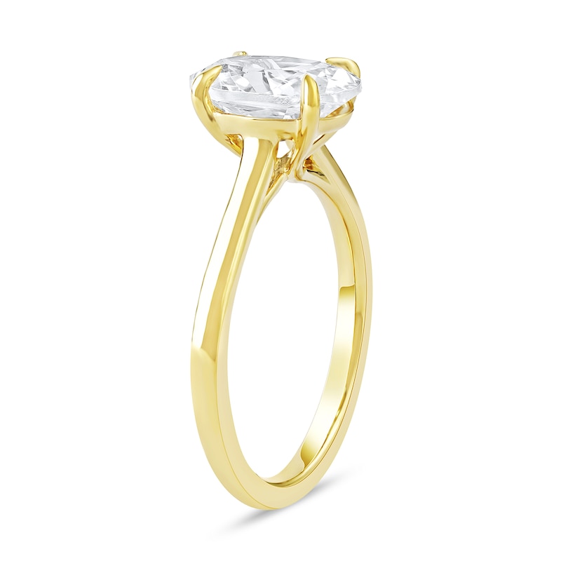Main Image 2 of 2 CT. Oval Certified Diamond Solitaire Engagement Ring in 14K Gold (G/I1)