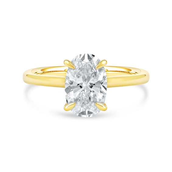 2 CT. Oval Certified Diamond Solitaire Engagement Ring in 14K Gold (G/I1)