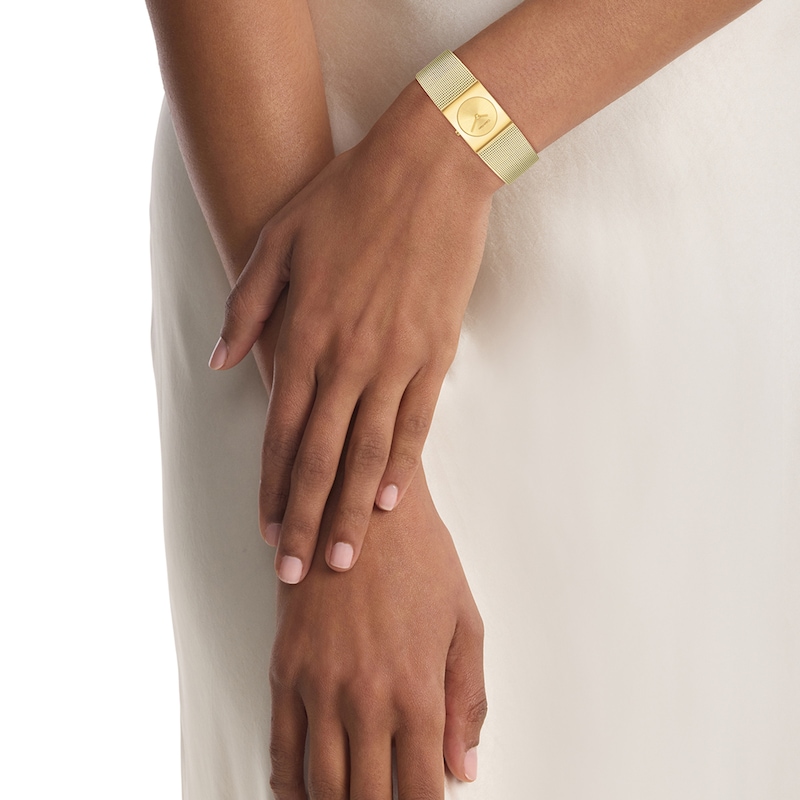 Main Image 4 of Ladies’ Calvin Klein Pulse Gold-Tone IP Square Mesh Watch with Gold-Tone Dial (Model: 25100062)