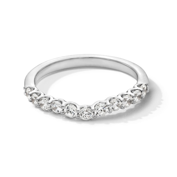1/2 CT. T.w. Certified Lab-Grown Diamond Contour Anniversary Band in 14K White Gold (I/Si2)