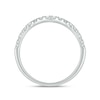 Thumbnail Image 4 of Oval Aquamarine and White Lab-Created Sapphire Collar Bridal Set in 10K White Gold