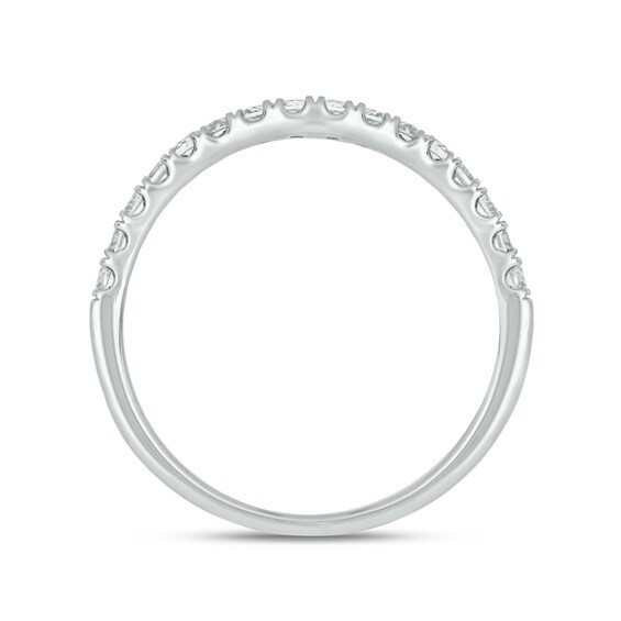 Oval Aquamarine and White Lab-Created Sapphire Collar Bridal Set in 10K White Gold