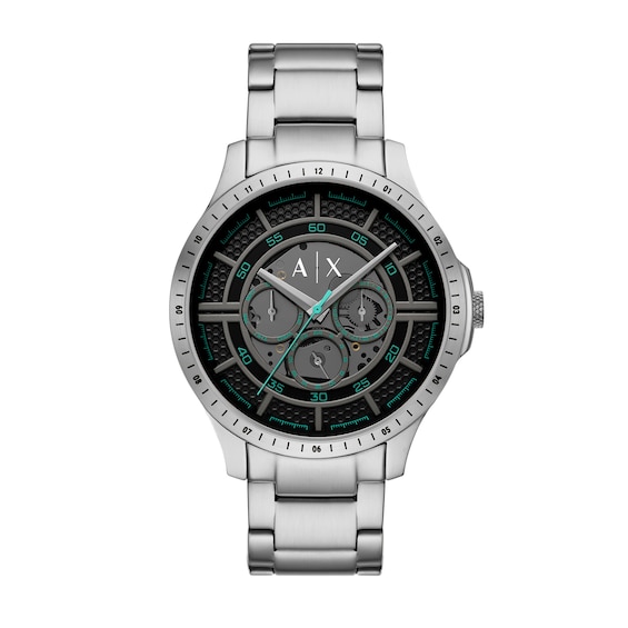 Menâs Armani Exchange Chronograph Watch with Black Skeleton Dial (Model: Ax2459)