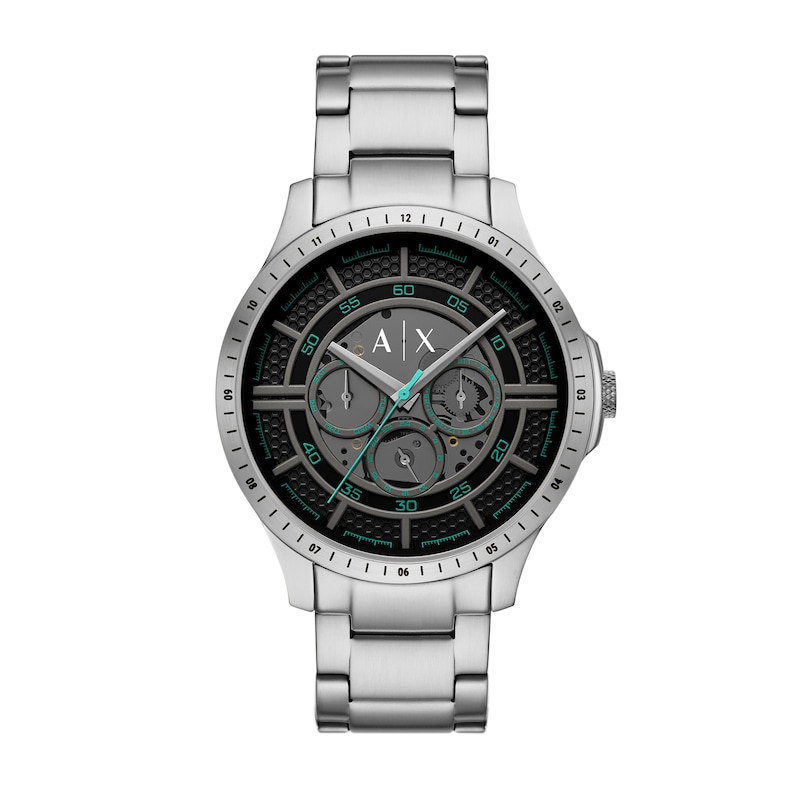 Main Image 1 of Men’s Armani Exchange  Chronograph Watch with Black Skeleton Dial (Model: AX2459)
