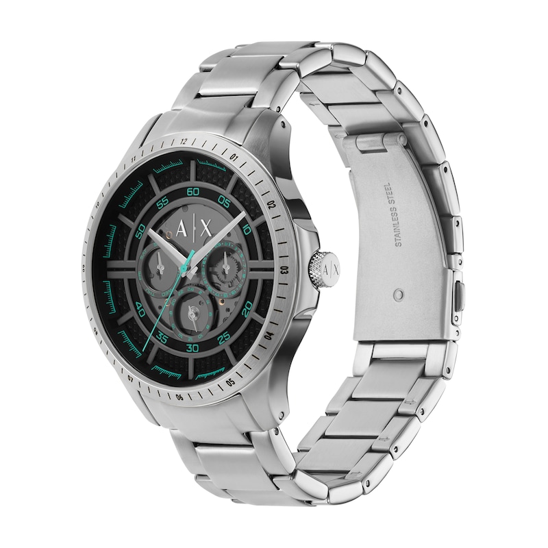 Main Image 4 of Men’s Armani Exchange  Chronograph Watch with Black Skeleton Dial (Model: AX2459)
