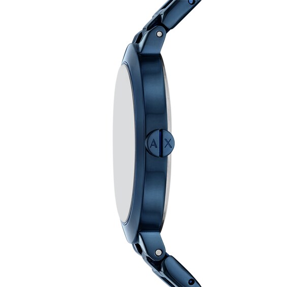 Ladiesâ Armani Exchange Crystal Accent Blue IP Watch with Blue Dial (Model: Ax5175)